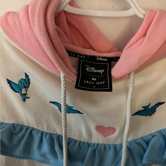 Lazy Oaf rare Disney Cinderella hoodie with ruffle cute birds and castle - Picture 4 of 6
